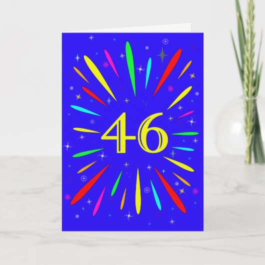 46. Birthday Explosion Card Karte (Vorderseite)
