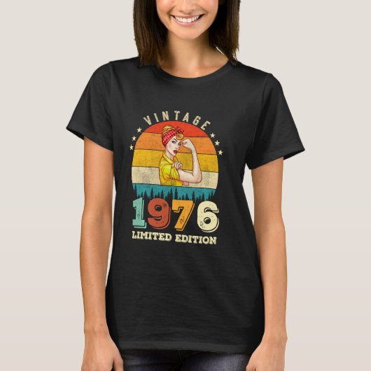 46. Geburtstag 1976 Vintag 46 Jahre T-Shirt (Vorderseite)