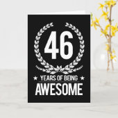 46. Geburtstag (46 Jahre Phantastisch) Karte (Gelbe Blume)