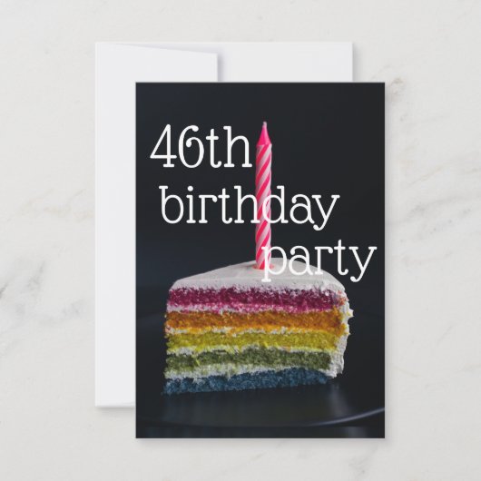 46. Geburtstag Einladung (Vorderseite)