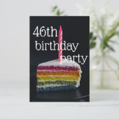 46. Geburtstag Einladung (Stehend Vorderseite)
