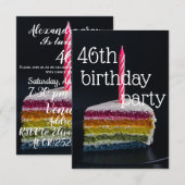46. Geburtstag Einladung (Vorne/Hinten)