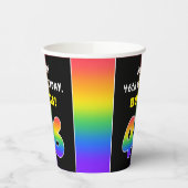 46. Geburtstag: Farbiger Regenbogen # 46, Individu Pappbecher (Links)