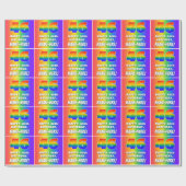 46. Geburtstag: Farbiges, lustiges Regenbogenmuste Geschenkpapier (Flach)
