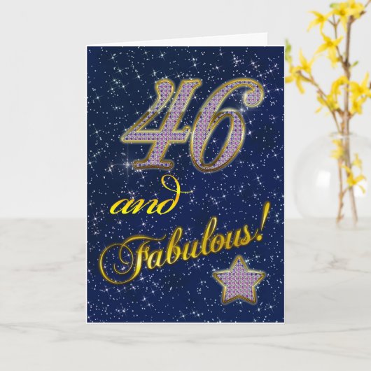 46. Geburtstag für jemanden Fabulous Karte (Gelbe Blume)