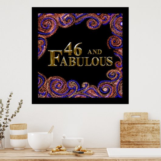 46. Geburtstag Poster (Küche)