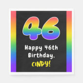 46. Geburtstag: Rainbow Spectrum # 46, Individuell Serviette (Vorderseite)