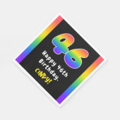 46. Geburtstag: Rainbow Spectrum # 46, Individuell Serviette (Ecke)