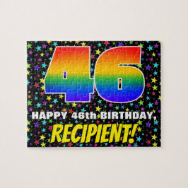 46. Geburtstag — Spaß, farbenfrohe Sternenweltenmu Puzzle