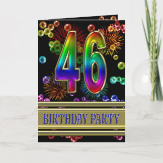 46. Geburtstags-Party Einladung