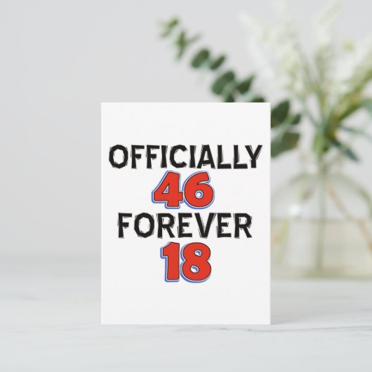 46. Geburtstagsdesigns Postkarte (Stehend Vorderseite)