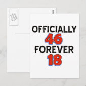 46. Geburtstagsdesigns Postkarte (Vorne/Hinten)