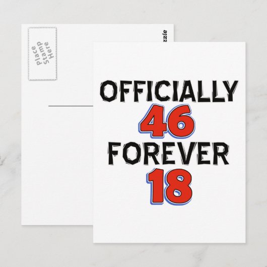 46. Geburtstagsdesigns Postkarte (Vorne/Hinten)