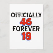 46. Geburtstagsdesigns Postkarte (Vorderseite)