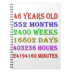 46. Geburtstagsfeiertage Notizblock