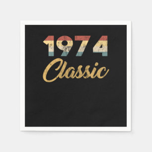 46. Geburtstagsgeschenk für Frauen und Männer 1974 Serviette