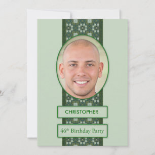 46. Geburtstagsparty Einladung Bild + Name