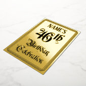 46. Geburtstagsparty — Elegantes Script + Individu Folieneinladung (Gedreht)