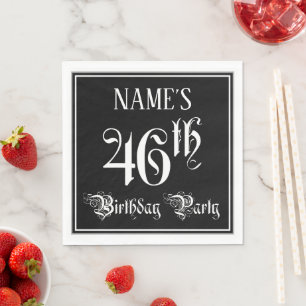 46. Geburtstagsparty — Extravagantes Script + Indi Serviette