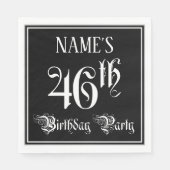 46. Geburtstagsparty — Extravagantes Script + Indi Serviette (Vorderseite)