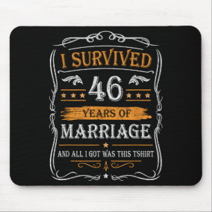 46. Hochzeitsjubiläums-Shirt Paare Ehemann Ehefrau Mousepad
