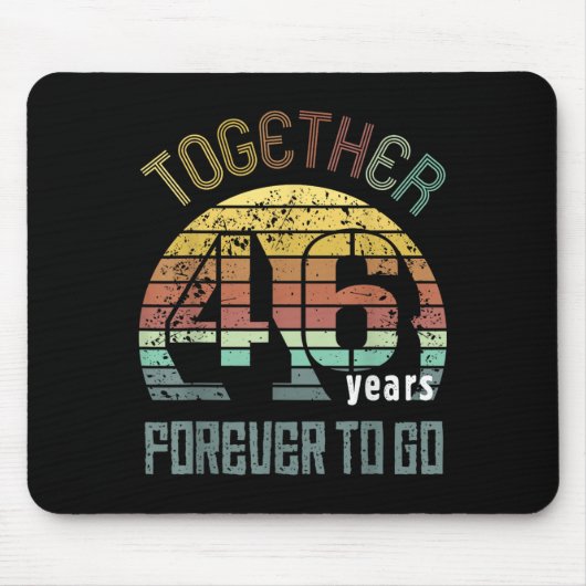 46. Hochzeitstag für Paare passend Mousepad (Vorne)