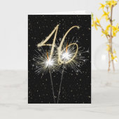 46. Hochzeitstag Sparkler Karte (Gelbe Blume)