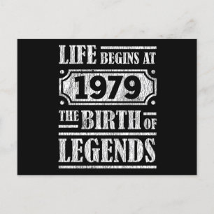 46 Jahre alt 1979 Geburt der Legende 46. Geburtsta Postkarte