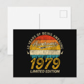 46 Jahre alt 1979 Retro Phantastisch 46. Geburtsta Postkarte (Vorne/Hinten)