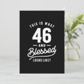 46 Jahre alt - 46. Geburtstag Funny Gift Dankeskarte (Stehend Vorderseite)