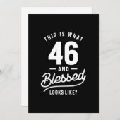 46 Jahre alt - 46. Geburtstag Funny Gift Dankeskarte (Vorne/Hinten)