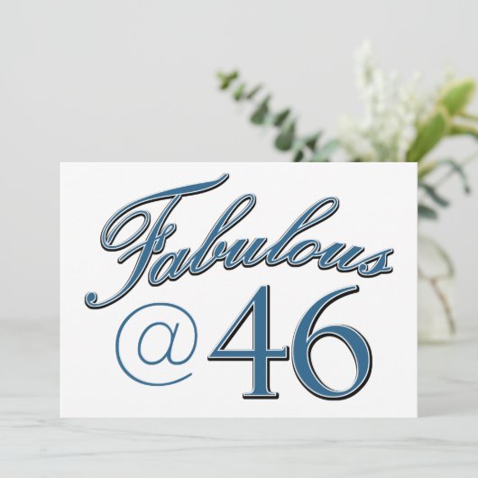 46 Jahre alte Geburtstagsdesigns (Stehend Vorderseite)