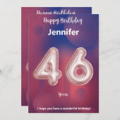 46 Jahre alte Happy Birthday Card (Vorne/Hinten)