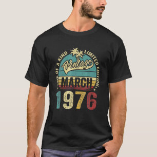46 Jahre alter März 1976 Dekorationen 46. Geburtst T-Shirt