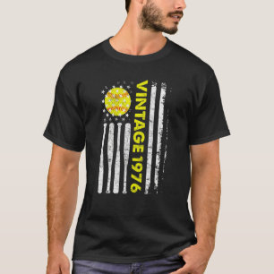 46 Jahre Vintag 1976 Amerikanische Flagge 46. Gebu T-Shirt