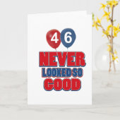 46. jährige Geburtstagsentwürfe Karte (Gelbe Blume)