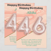 46-jährige Mädchen Happy Birthday Card (Vorne/Hinten)