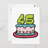 46-jähriger Geburtstagskuchen Postkarte (Vorne/Hinten)