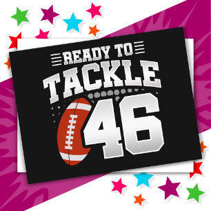 46-jähriges Tackle Football Party 46. Geburtstag Postkarte