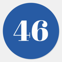 46 Moderne Taste für den blauen Präsidenten Runder Aufkleber