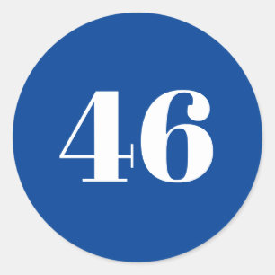 46 Moderne Taste für den blauen Präsidenten Runder Aufkleber