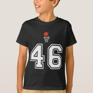 46 Number Basketball Style Vintag White Premium T-Shirt