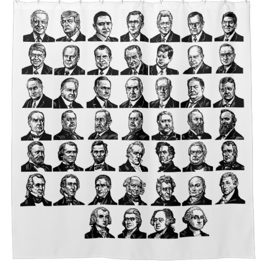 46 Präsidenten Duschvorhang (Vorderseite)