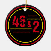 46 und 2 Evolutionen Keramik Ornament (Vorne)