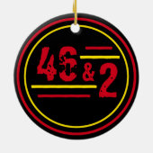 46 und 2 Evolutionen Keramik Ornament (Hinten)