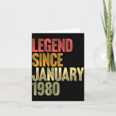 46 Year Old Legend Since January 1980 Retro 46th B Karte (Vorderseite)