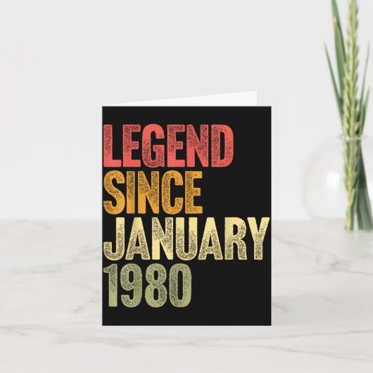 46 Year Old Legend Since January 1980 Retro 46th B Karte (Vorderseite)