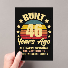 46 Years Ago All Parts Original 46th Birthday Acryleinladungen