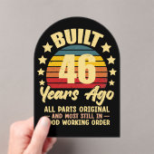 46 Years Ago All Parts Original 46th Birthday Acryleinladungen (Insitu (Handheld))