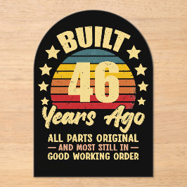 46 Years Ago All Parts Original 46th Birthday Acryleinladungen